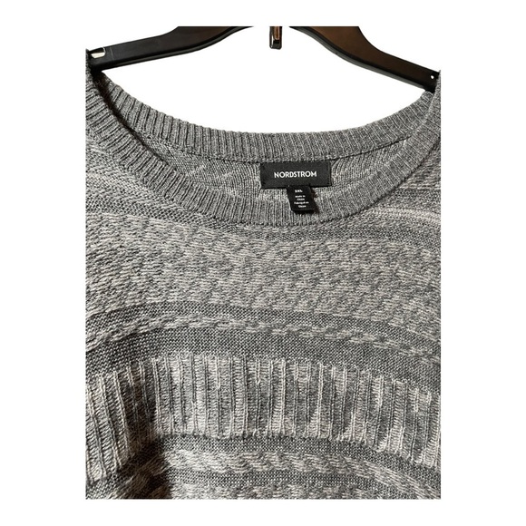 𝅺nordstrom tonal fair isle sweater dark gray - Picture 6 of 9